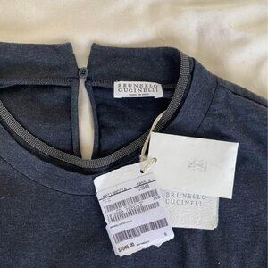 Brunello Cucinelli Long Sleeve Shirt with monili collar - NWT